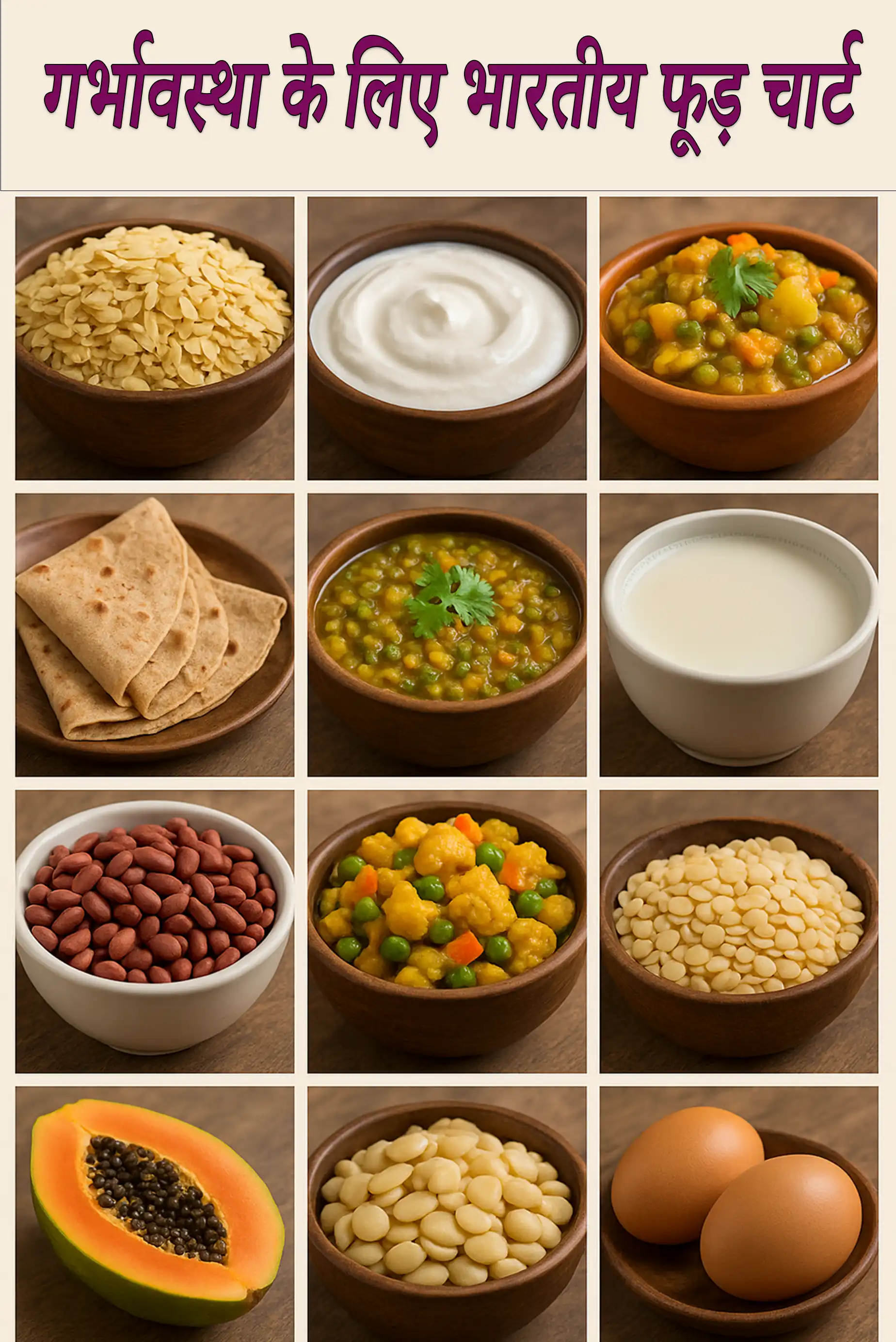 Indian Food Chart for Pregnancy