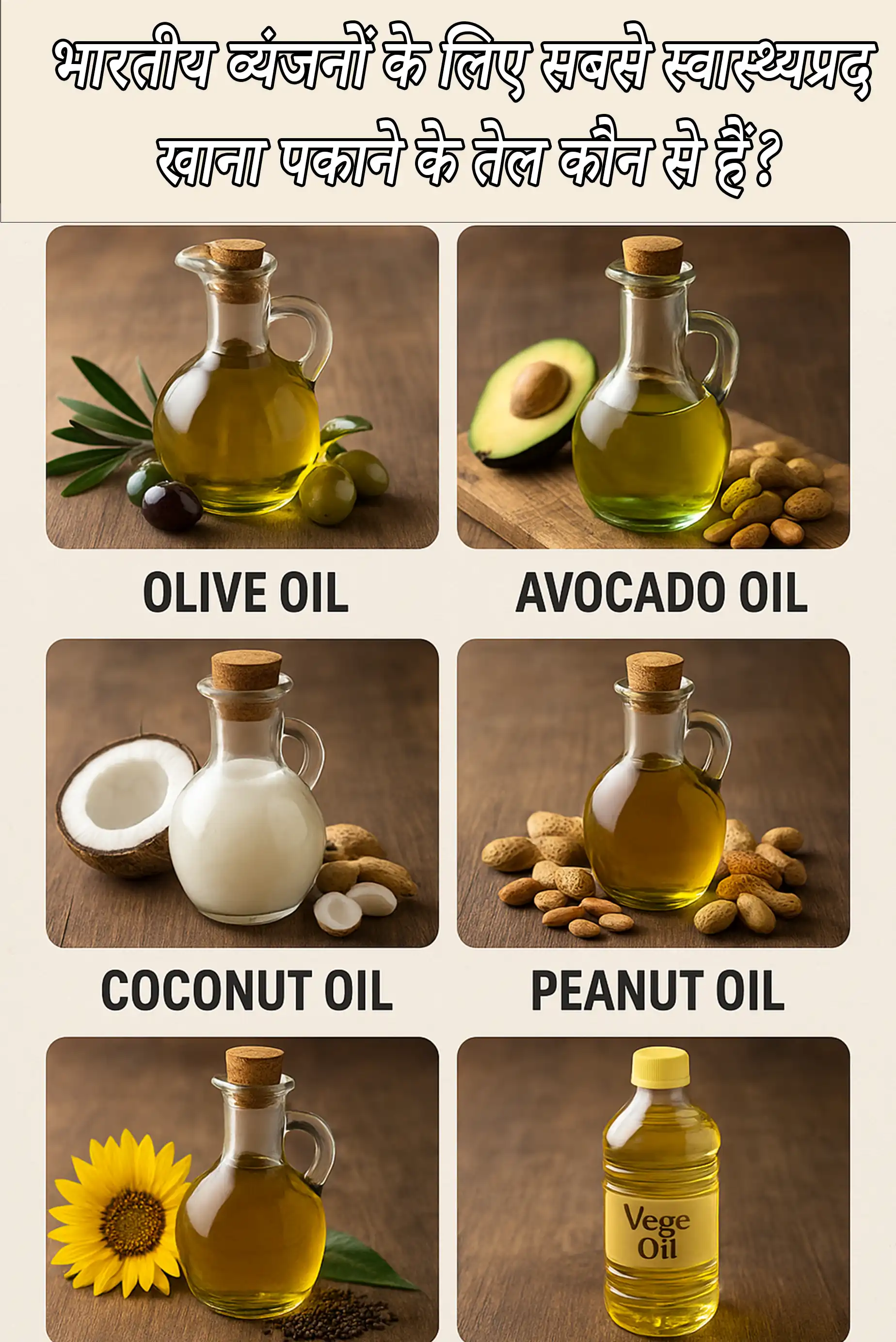 Which oil is the healthiest for Indian's, avoid Vegetable Oil