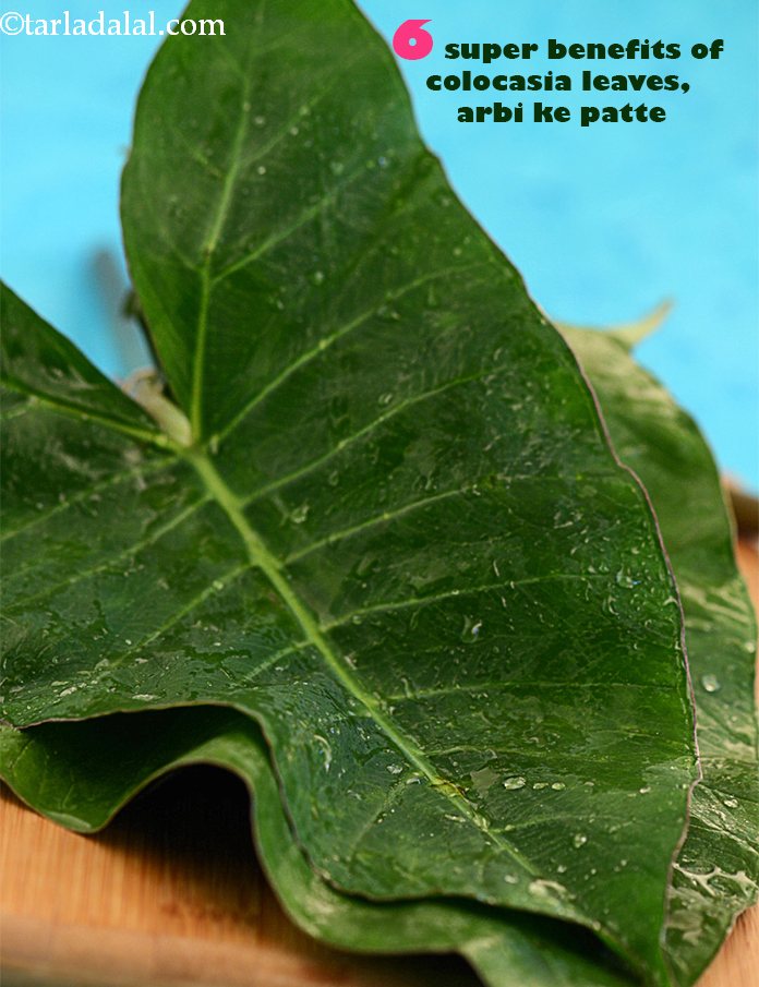 Benefits of Colocasia Leaves, Arbi ke Patte, Taro Leaves