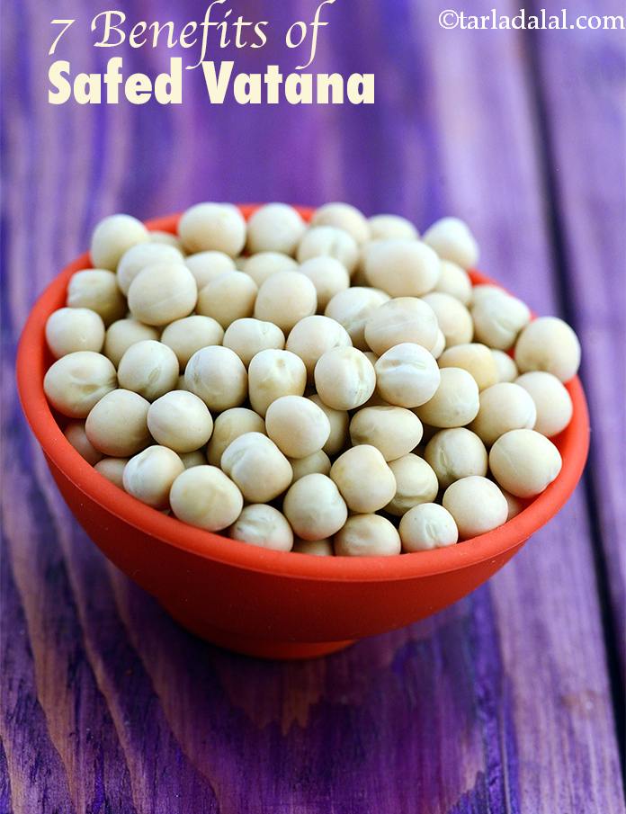 Benefits and Nutrition of Safeed Vatana (Raw Dried White Peas)