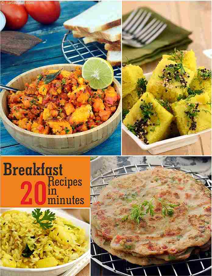 20 Easy Indian Veg Breakfast Recipes in 20 minutes