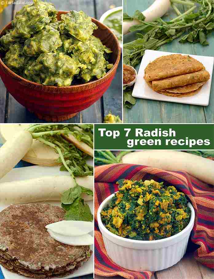 Top 7 Radish Green Recipes, Mooli Recipes