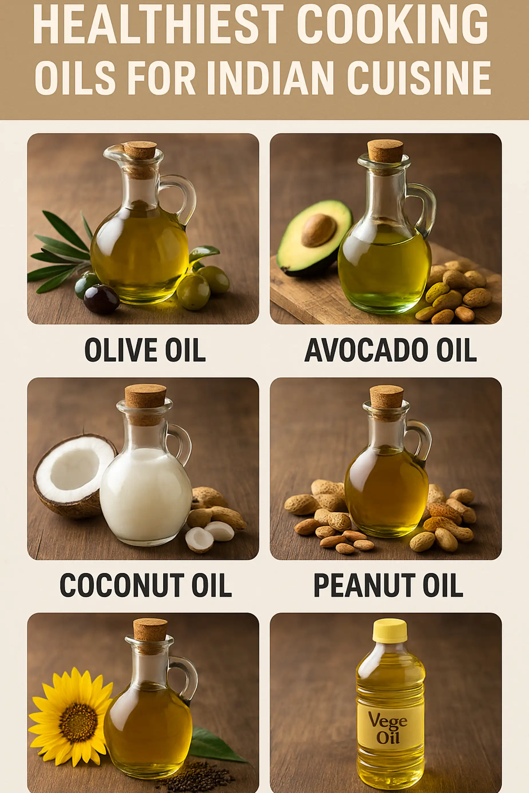 Which oil is the healthiest for Indian's, avoid Vegetable Oil