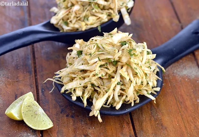 कैबेज सलाद की रेसिपी | तुरंत बनने वाला पत्तागोभी का सलाद | Cabbage Salad