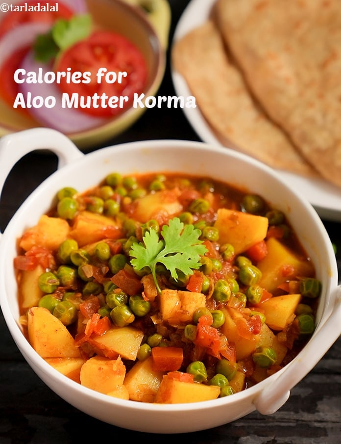 Calories in Aloo Mutter Korma, Punjabi Aloo Matar Korma