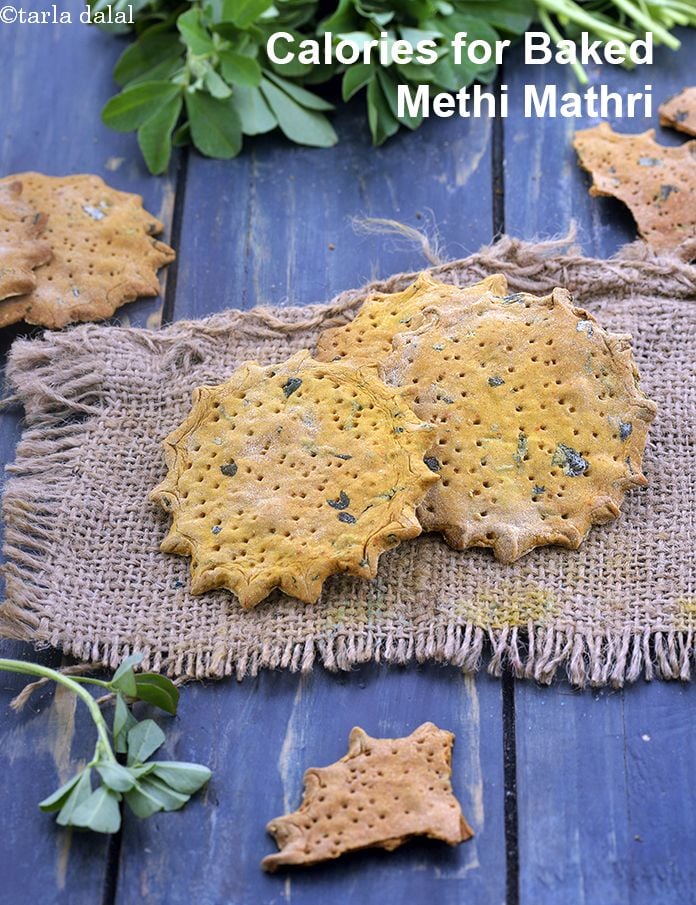 Calories in Baked Methi Mathri, Healthy Jar Snack