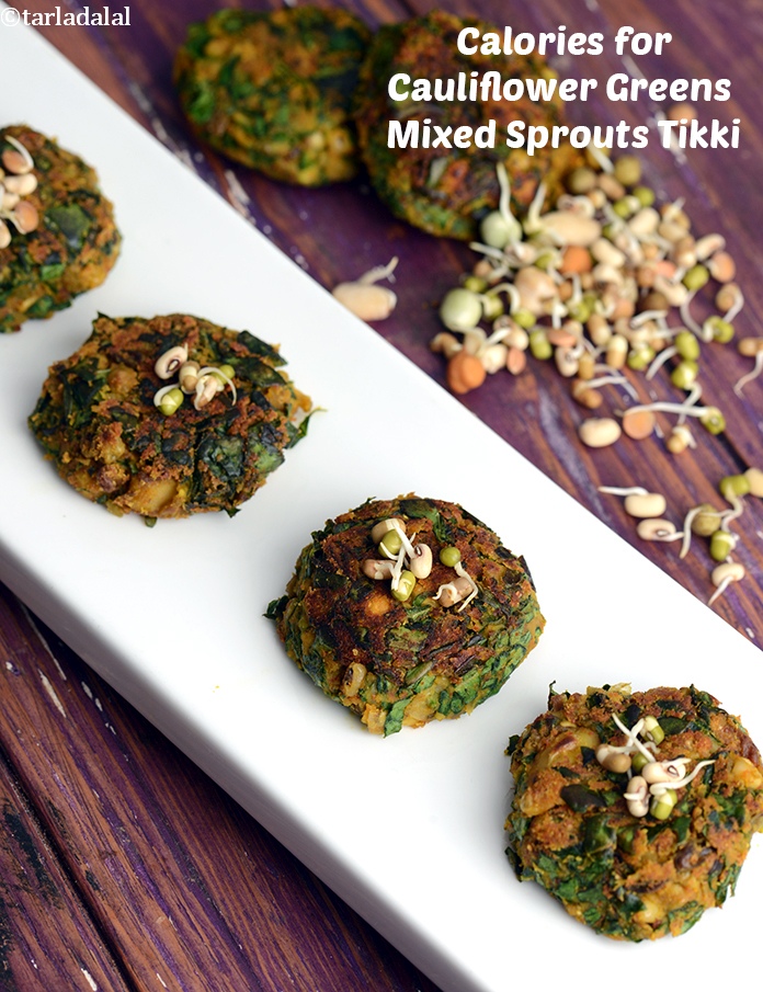 Cauliflower Greens Mixed Sprouts Tikki