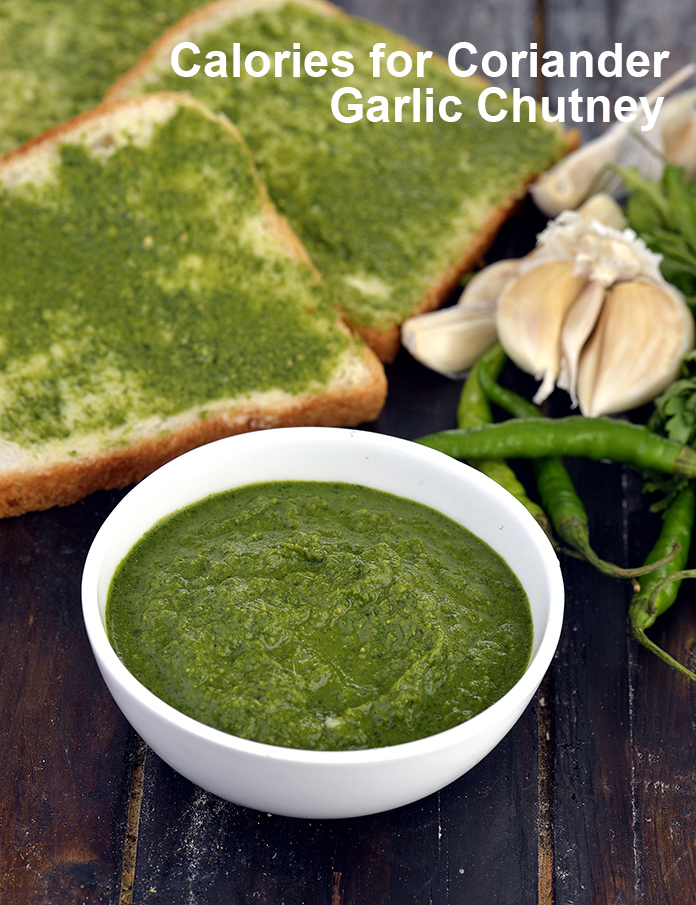 Calories in Coriander Garlic Chutney, Palak Dhania Chutney