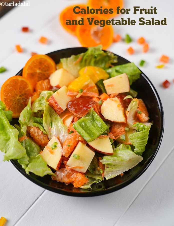 Fruit and Vegetable Salad with Low Calorie Thousand Island Dressing