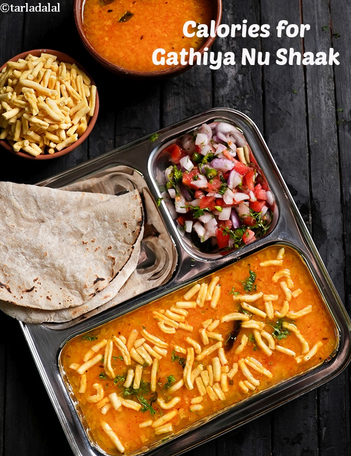 Calories in Gathiya Nu Shaak ( Gujarati Recipe)