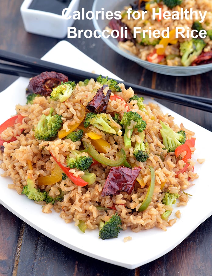 Calories in Healthy Broccoli Fried Rice Recipe