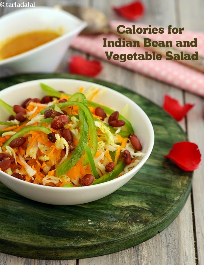 Calories in Indian Bean and Vegetable Salad, Bean Salad for Weight Loss