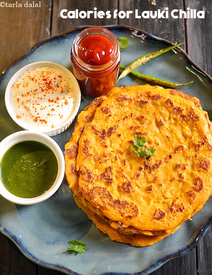 Calories in Lauki Chilla, Bottle Gourd Doodhi Cheela