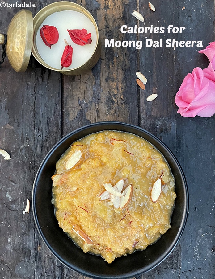 Calories in Moong Dal Sheera, Quick Moong Dal Sheera