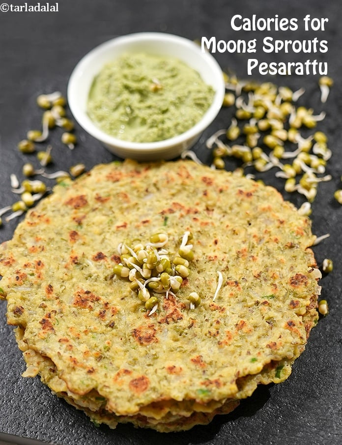 Calories in Moong Sprouts Pesarattu
