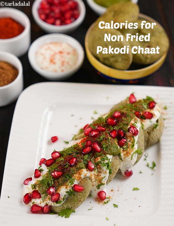 Calories in Non Fried Pakodi Chaat, Healthy North Indian Chaat
