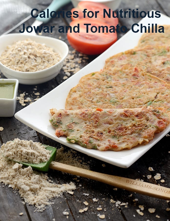 Calories in Nutritious Jowar and Tomato Chilla
