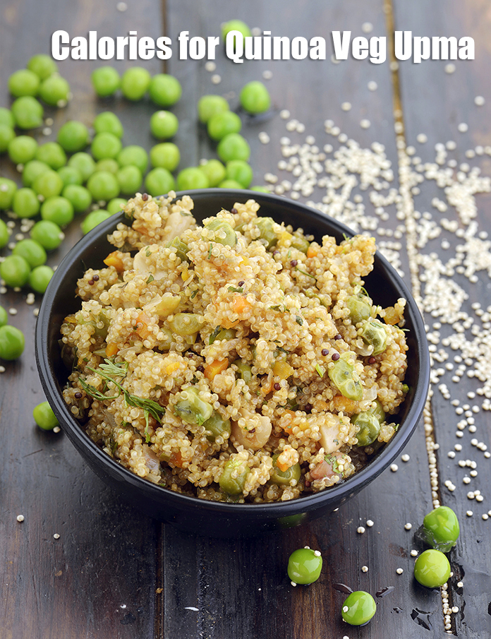 Calories in Quinoa Veg Upma, Vegan Breakfast