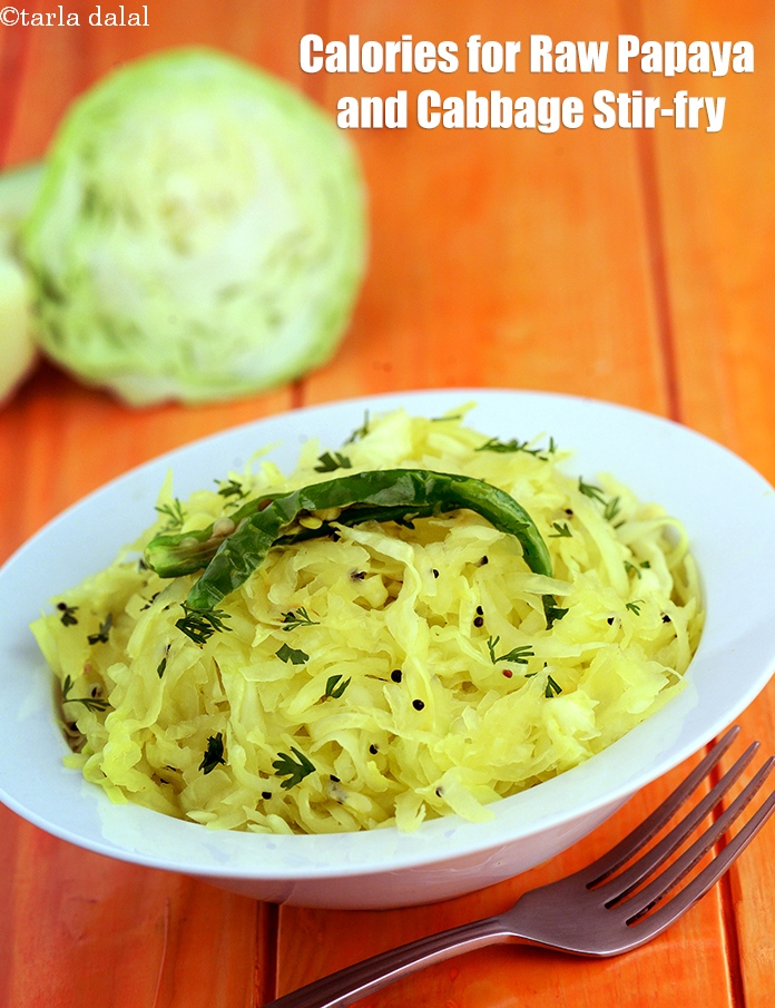 Raw Papaya and Cabbage Stir-fry