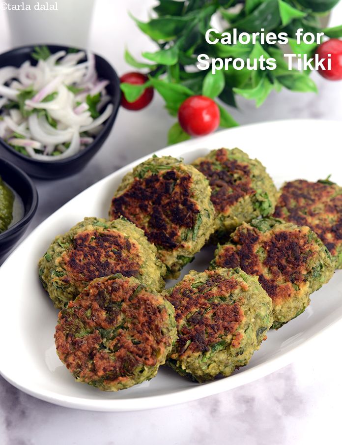 Calories in Sprouts Tikki, Healthy- Starter Sprouts Tikki Recipe