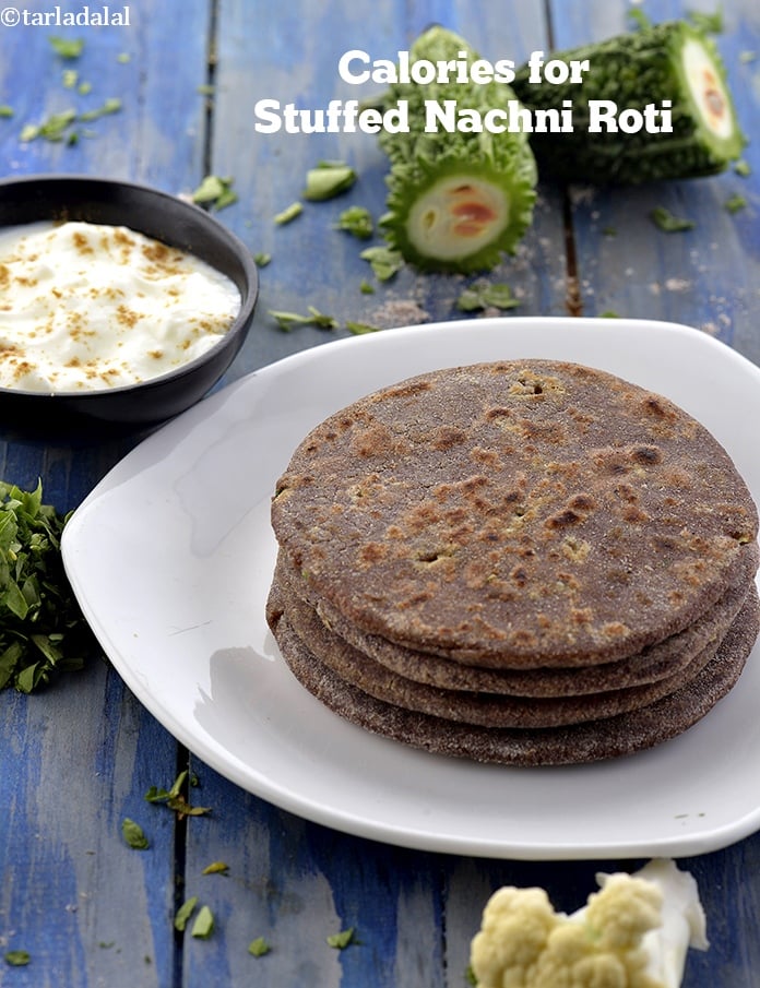 Calories in Stuffed Nachni Roti, Healthy Ragi Roti