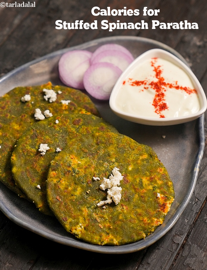 Stuffed Spinach Paratha  ( Tiffin Recipe)