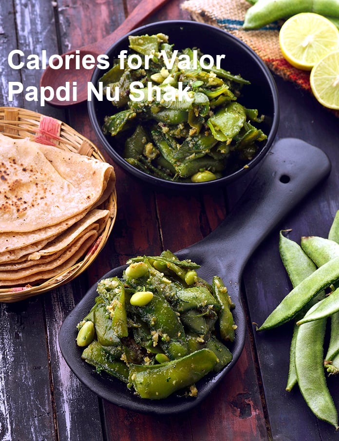 Calories in Valor Papdi Nu Shak, Winter Sabzi