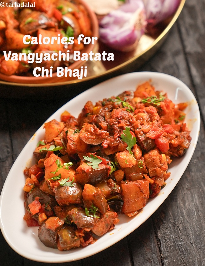 Calories in Vangyachi Batata Chi Bhaji, Maharshtrain Vangi Sukhi Sabzi