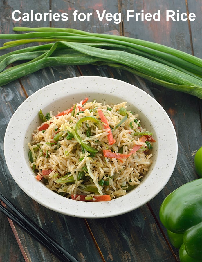 Calories in Veg Fried Rice, Vegetable Chinese Fried Rice
