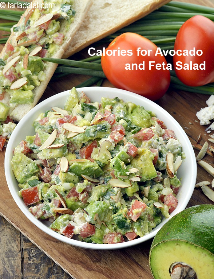 Calories in Avocado and Feta Mash, Salad, Dip