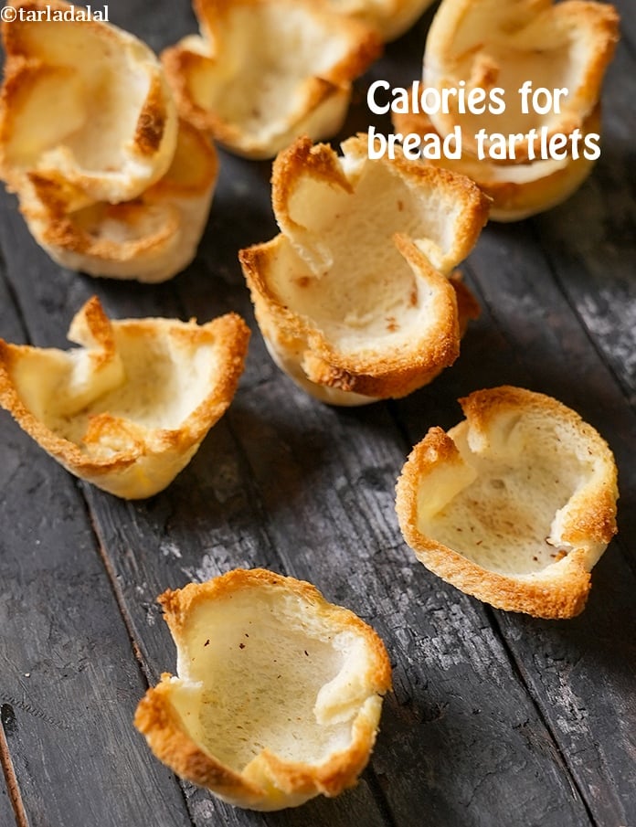 Calories in Bread Tartlets, Quick White Bread Tartlets