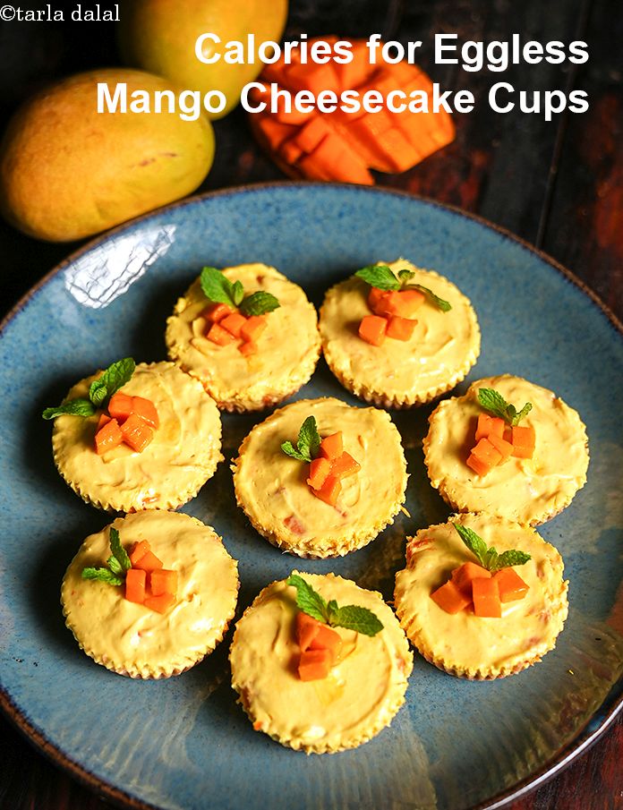 Calories in Eggless Mango Cheesecake Cups