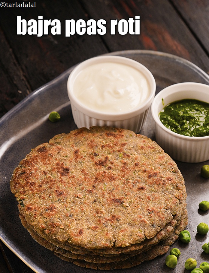 Calories in Bajra Peas Roti, Low Acidity Recipe