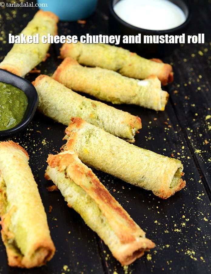 Calories in Baked Cheese, Chutney and Mustard Roll