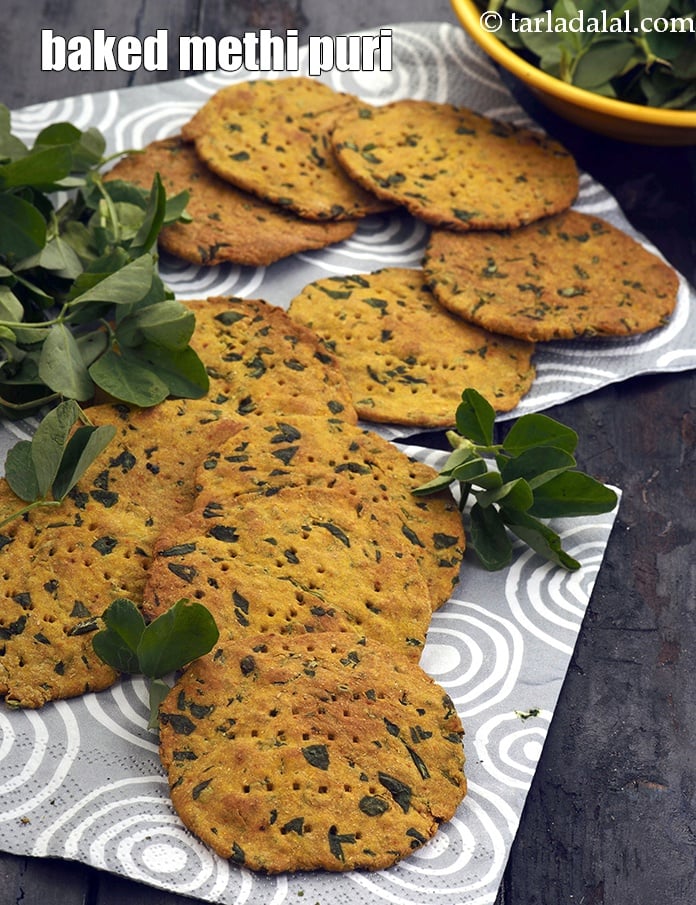 Baked Methi Puris