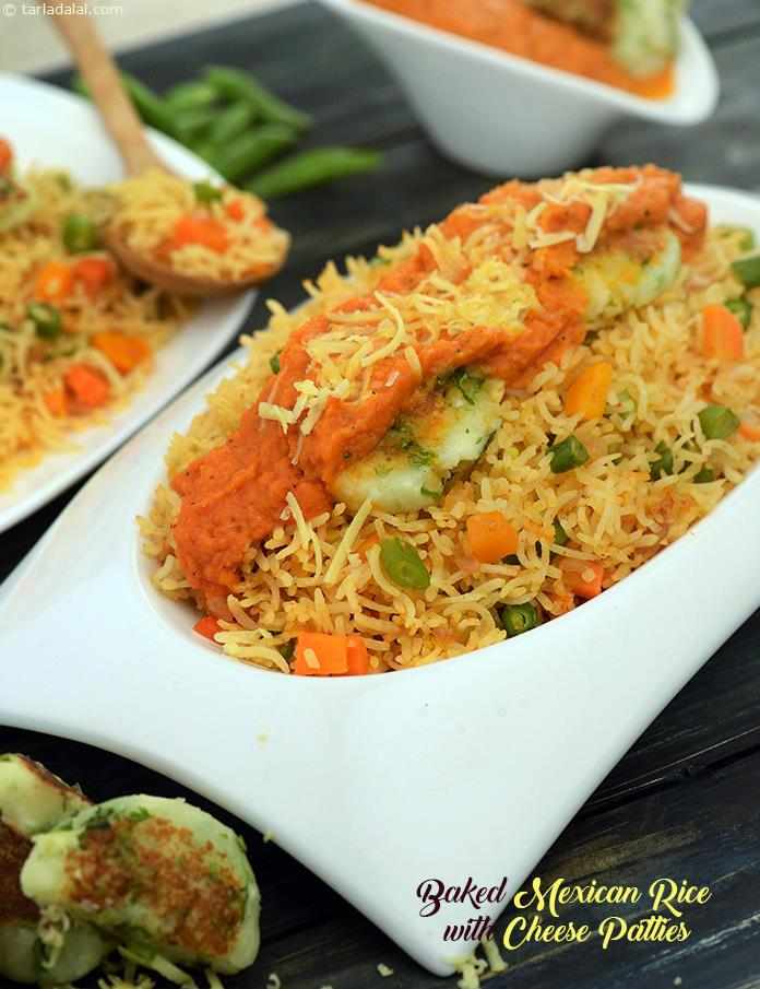 Calories in Baked Mexican Rice with Cheese Patties