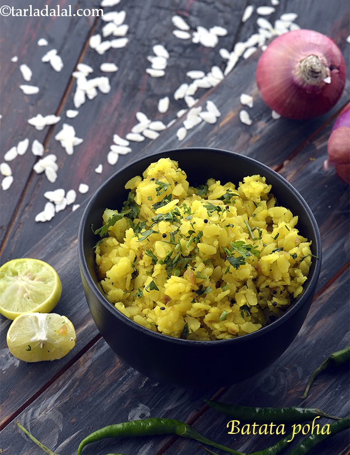 Batata Poha, Quick Kanda Batata Poha, Aloo Poha