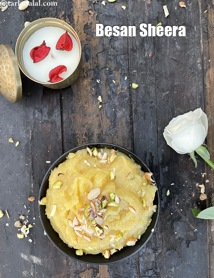 Calories in Besan Sheera, Indian Gram Flour Sheera