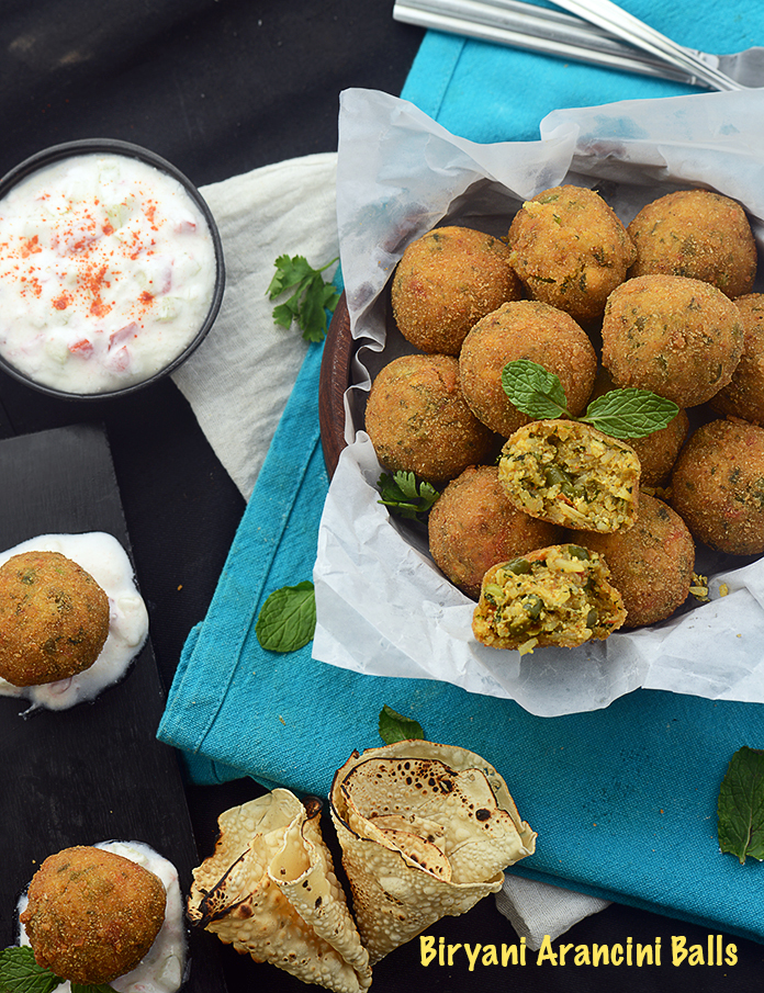 Calories in Biryani Arancini Balls, Indian Arancini