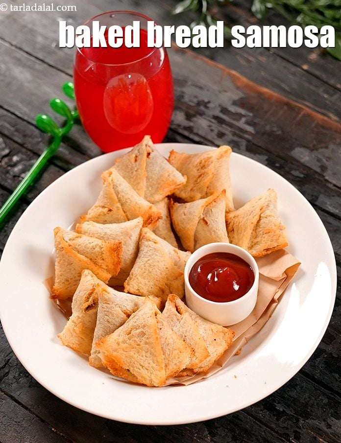 Calories in Bread Samosa Recipe, Baked Samosa