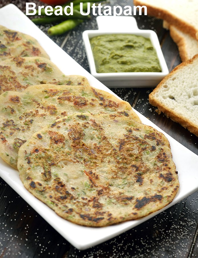 Bread Uttapam, Instant Bread Dosa