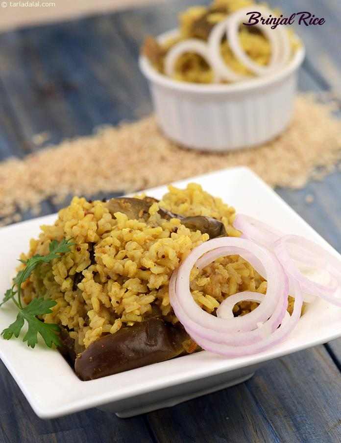 Calories in Brinjal Rice ( Zero Oil Recipe )