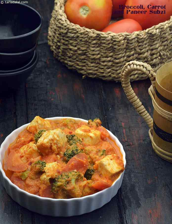 Calories in Broccoli, Carrot and Paneer Subzi