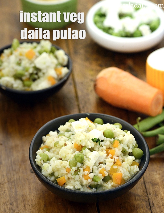 Dalia Pulao, Broken Wheat Pulao, Veg Dalia Pulao