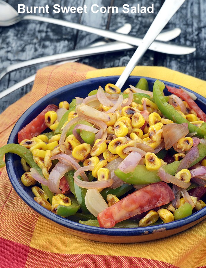 Burnt Sweet Corn Salad, Burnt American Sweet Corn Salad