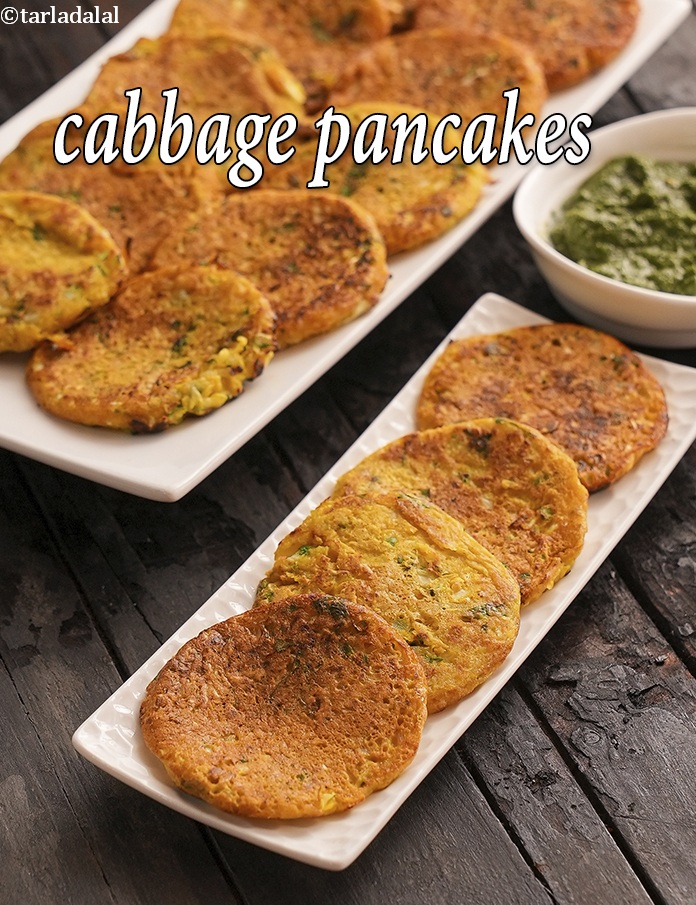 Calories in Cabbage Pancakes, Healthy Cabbage Besan Chilla