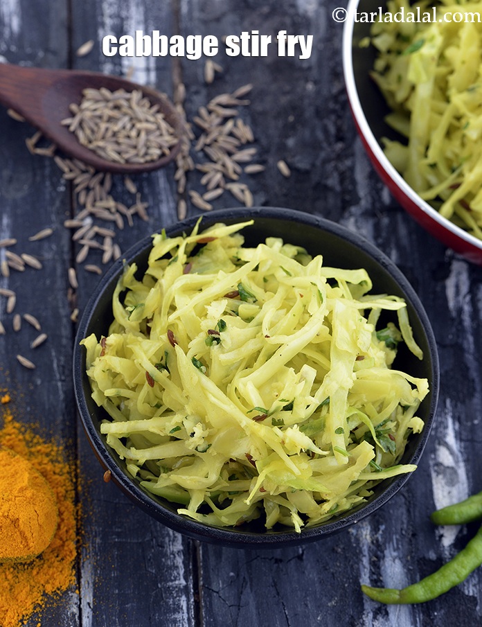 Calories in Cabbage Stir Fry, Patta Gobi Stir Fry