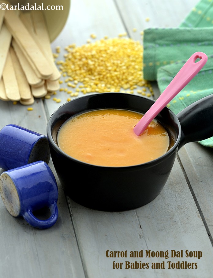 Calories in Carrot and Moong Dal Soup for Babies and Toddlers
