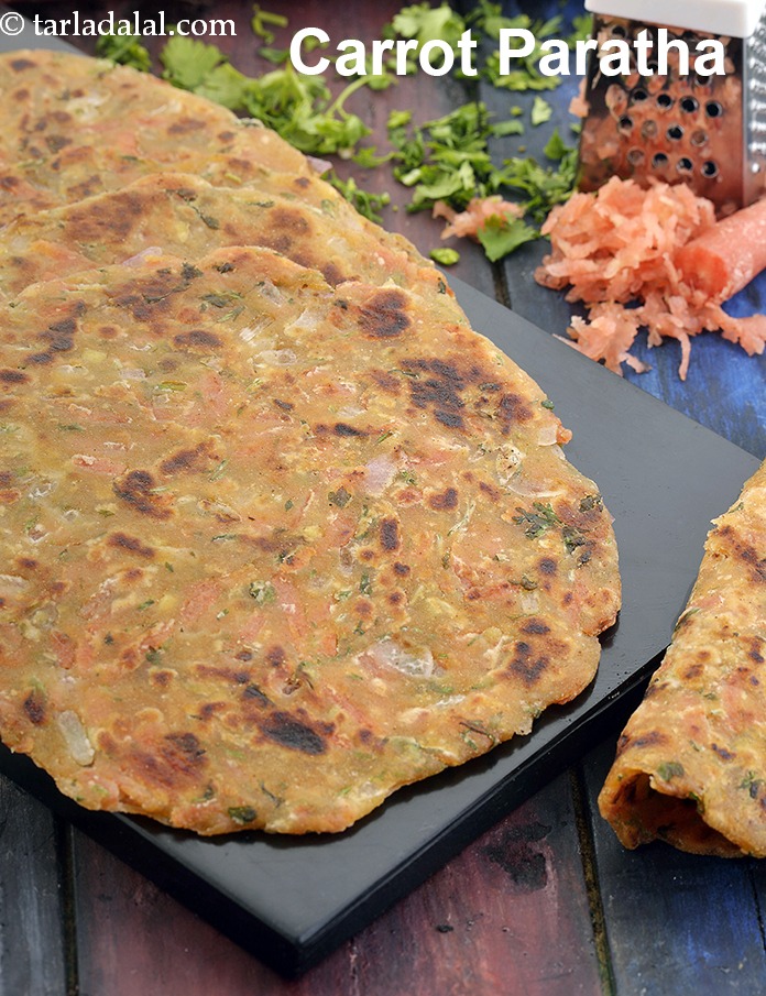 Calories in Indian Gajar ka Paratha, Easy Breakfast