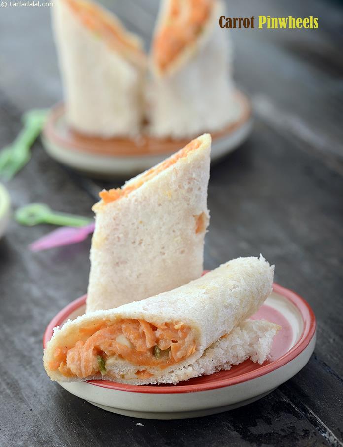 Carrot Pinwheels ( Finger Foods for Kids )